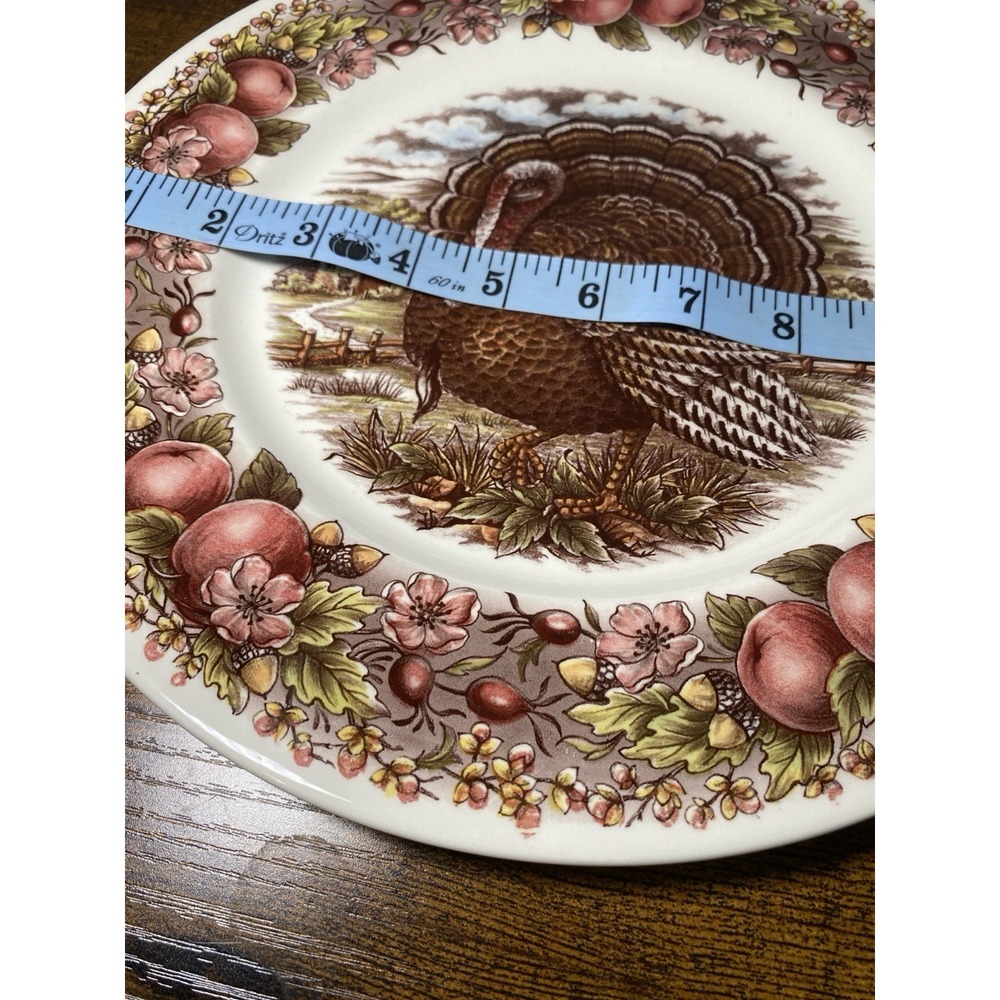 Royal Stafford Turkey thanksgiving Single Dinner Plate 11" England New Apples - Picture 6 of 6